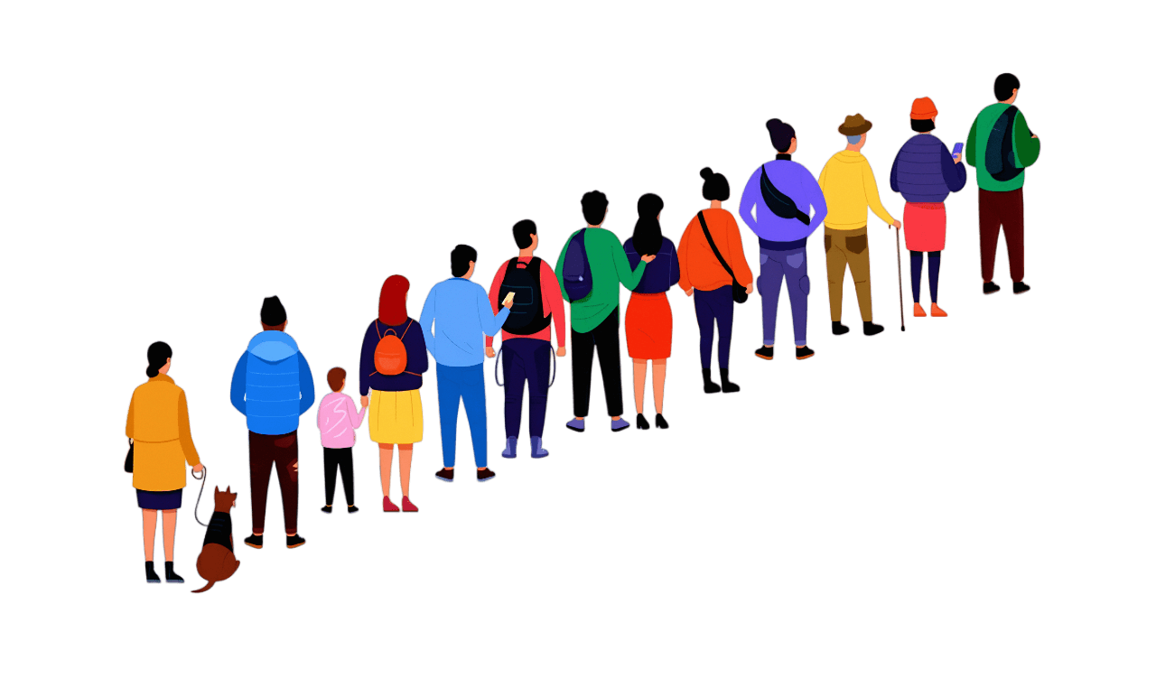 Fila de pessoas